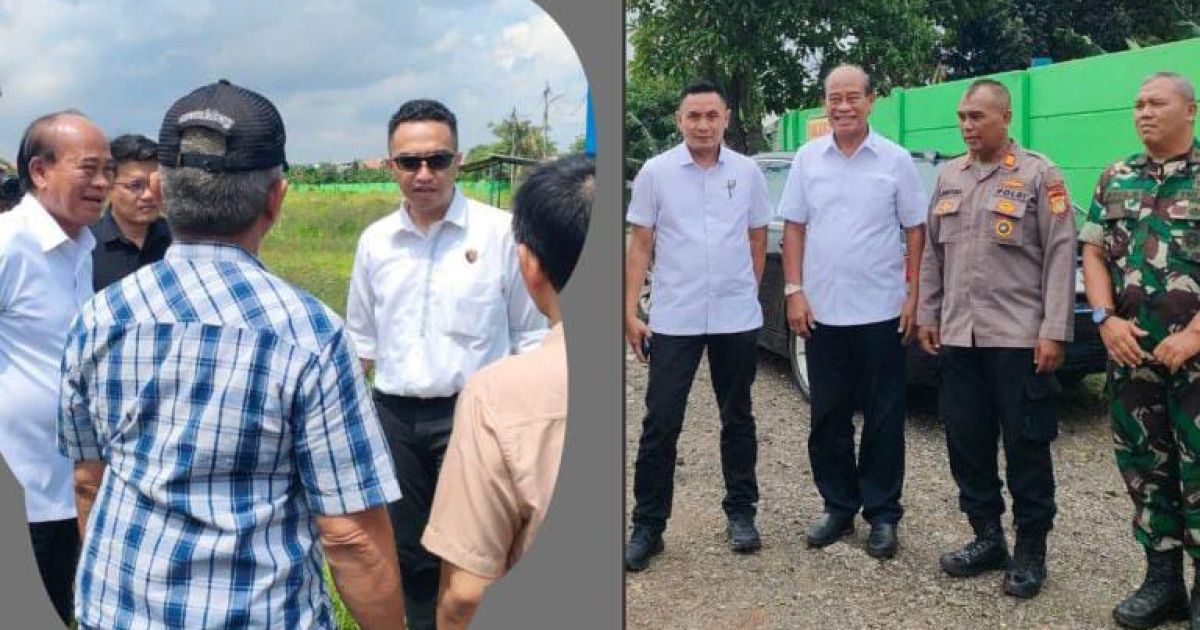 Direktorat Reserse Kriminal Umum (Ditreskrimum) Polda Metro Jaya menggelar penunjukan lokasi atau uji fakta lapangan terkait sengketa lahan.poto Team.