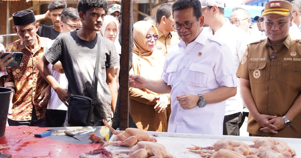 Menteri Perdagangan RI, Budi Santoso (Busan) memastikan aktivitas perdagangan di Kabupaten Pidie, Provinsi Aceh, telah kembali berjalan normal.foto: Kemendag.