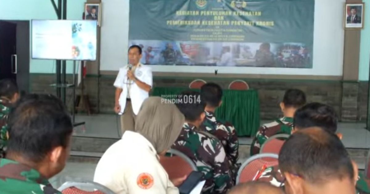 Jaga Kesiapan Prajurit, Kodim 0614/Kota Cirebon Gelar Deteksi Dini Penyakit Kronis