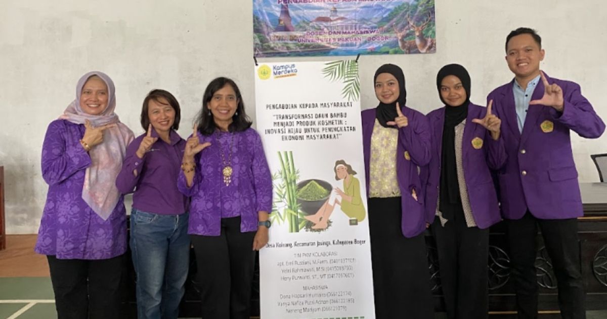 Tim Unpak Hidupkan Potensi Daun Bambu Koleang: Warga Diajari Bikin Lulur Alami untuk Kulit Cantik dan Sehat