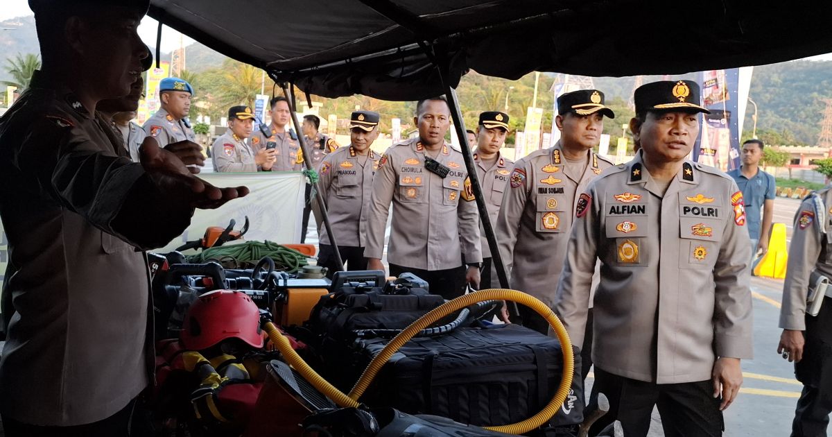 Tim Inspektorat Pengawasan Umum (Itwasum) Polri melakukan pengecekan intensif terhadap kesiapan personel dan fasilitas pengamanan di Pelabuhan Merak, Banten, pada Senin (16/3/2026).Foto.dok pribadi