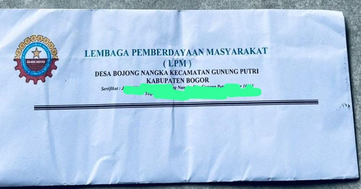 Surat permohonan bantuan yang mengatasnamakan LPM Desa Bojong Nangka beredar di kalangan perusahaan, meski Pemkab Bogor telah melarang pengajuan bantuan, termasuk THR, menjelang Lebaran.(list)