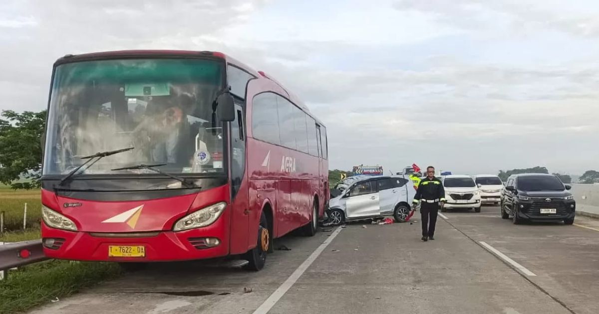 Kecelakaan lalu lintas maut terjadi di ruas Tol Pejagan–Pemalang Km 290 jalur B yang tengah diberlakukan sistem satu arah (one way), pada Kamis, (19/3/2026) pagi.Foto dok pribadi.