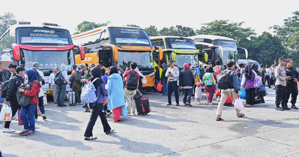 Suasana arus balik Lebaran 2026.foto.lek
