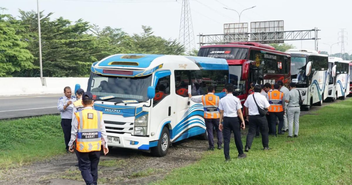 Sebanyak 60.946 armada bus telah menjalani inspeksi keselamatan atau rampcheck.foto.Jo.