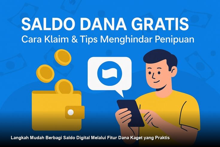 Seorang pengguna sedang menunjukkan layar ponsel yang menampilkan notifikasi berhasil mengklaim saldo dari fitur Dana Kaget.