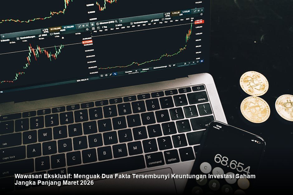Visualisasi *chart* harga saham berwarna hijau cerah yang menunjukkan tren kenaikan stabil dari waktu ke waktu, melambangkan pertumbuhan jangka panjang yang sehat.
